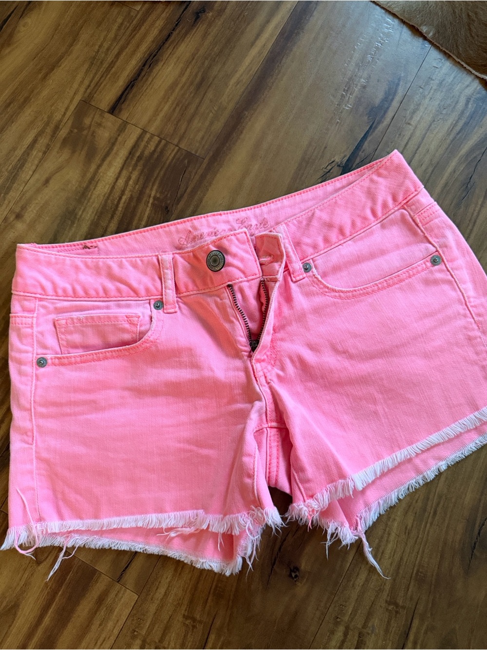 American Eagle Outfitters Hot Pink Denim Cutoff Shorts